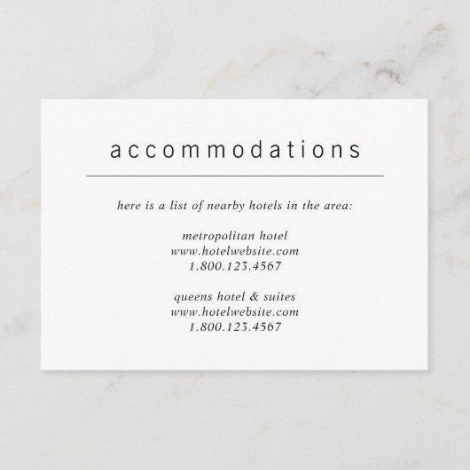 ミニマシンプルリモダン結婚ズム エンクロージャーカード (正面)