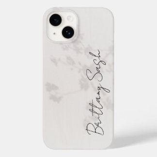 ミニマスタイリッシュモダンリストのホワイトモノグラム名 Case-Mate iPhone 14ケース