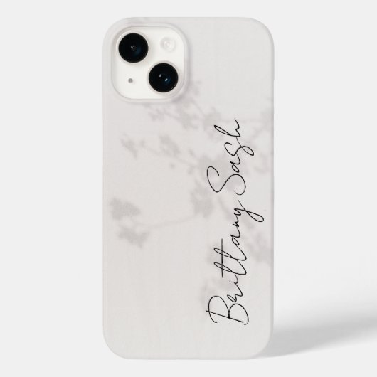 ミニマスタイリッシュモダンリストのホワイトモノグラム名 Case-Mate iPhoneケース (裏面)