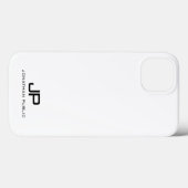 ミニマスタイリッシュモダンリストの白黒モノグラム Case-Mate iPhoneケース (裏面 (横))