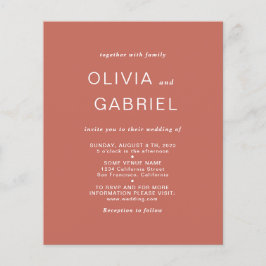 ミニマスタイリッシュリストさびモダン茶色結婚のインビ チラシ