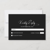 ミニマスタイリッシュリストのブ結婚ラック 出欠カード (正面)