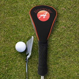 ミニマスタイリッシュリストのモノグラムの色付き文字A ゴルフヘッドカバー