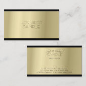 ミニマスタイリッシュリストグラマー金ゴールドルプレインラグジュアリー 名刺 (正面/裏面)