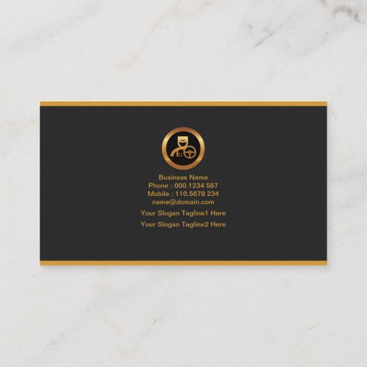 ミニマスタイリッシュリストグレエレガントータクシー 名刺 (裏面)