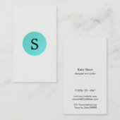 ミニマスタイリッシュリストターコイズモノグラムエンブレム2 名刺 (正面/裏面)