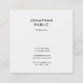 ミニマスタイリッシュリストテンプレートプロフェッショナルグラフィック スクエア名刺 (裏面)