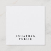 ミニマスタイリッシュリストテンプレートプロフェッショナルグラフィック スクエア名刺 (正面)