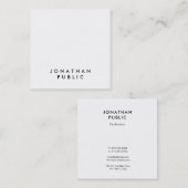 ミニマスタイリッシュリストテンプレートプロフェッショナルグラフィック スクエア名刺 (正面/裏面)