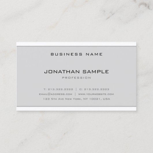 ミニマスタイリッシュリストデザイングモダンレーホワイトシンプル 名刺 (裏面)