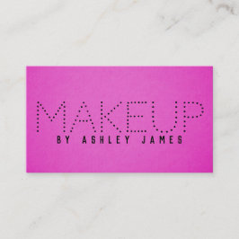 ミニマスタイリッシュリストメイクアップヘアアーティストPink Black B 名刺