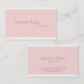 ミニマスタイリッシュリストモダントレンディープレーン赤面ピンク 名刺 (正面/裏面)