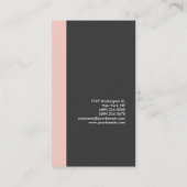 ミニマスタイリッシュリストモダン垂直プレミアムリネン 名刺 (裏面)