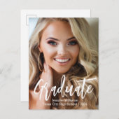 ミニマスタイリッシュリスト写真卒業2024 案内ポストカード (正面/裏面)
