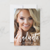 ミニマスタイリッシュリスト写真卒業2025パーティー 招待状 (正面)