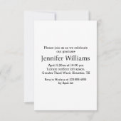 ミニマスタイリッシュリスト写真卒業2025パーティー 招待状 (裏面)