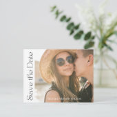 ミニマスタイリッシュリスト写真chic日付を保存 案内ポストカード (スタンド正面)