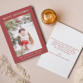 ミニマスタイリッシュリスト家族の写真クリスマスカード サンキューカード