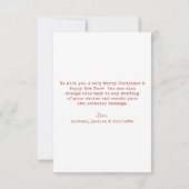 ミニマスタイリッシュリスト家族の写真クリスマスカード サンキューカード (裏面)