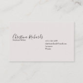 ミニマスタイリッシュリスト灰色 名刺 (裏面)