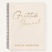 ミニマスタイリッシュリスト白いパーソナライズされた感謝 ノートブック (正面)