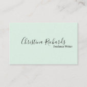 ミニマスタイリッシュリスト緑 名刺 (正面)