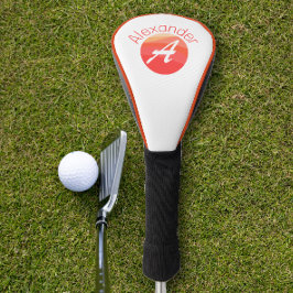 ミニマスタイリッシュリスト色の文字A白 ゴルフヘッドカバー