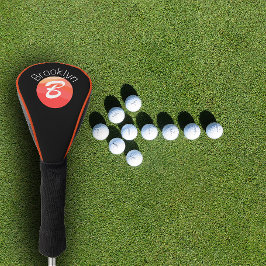 ミニマスタイリッシュリスト色の文字Bブラック ゴルフヘッドカバー