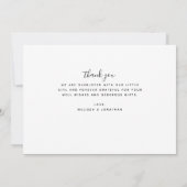 ミニマスタイリッシュリスト2写真新生児ありがとう サンキューカード (裏面)