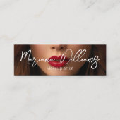 ミニマスタイリッシュリストqrコードメイクアップアーティスト スキニー名刺 (正面)