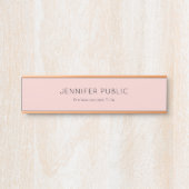 ミニマスタイリッシュリモダンアル赤面ピンクテンプレート サインプレート (正面)