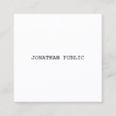 ミニマスタイリッシュルモダンデザインテンプレートシンプル スクエア名刺 (正面)