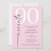 ミニマスペインのリスエレガントク90誕生日 招待状 (正面)