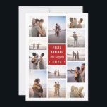 ミニマスペインのリスト12 Photo Collage Feliz Navidad シーズンカード<br><div class="desc">Celbra la Navidad con nuestra impresidonante Tarjeta de Navidad con Foto.Esta tarjeta muestra un encantador collage de 12 fotos, con un vibrante rectagulo rojo que muestra las palabras "Feliz Navidad" elgantemente presentadas en una atrevida tipografia blanca sans-sans, mientas que el nombre de tu familia -ade un toque personal en unuente...</div>