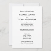 ミニマスペインのリスト・イングリッシュ・ウェディング・レセプション 招待状 (正面)