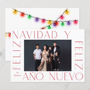 ミニマスペインのリストFeliz Navidadライト写真 シーズンカード