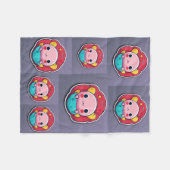 ミニマチスト漫画 フリースブランケット (正面(横))