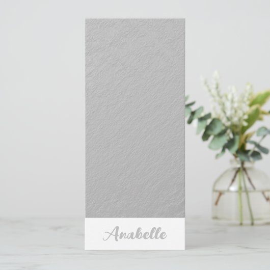 ミニマパーソナライズされたエレガントリスト銀ブックマーク (スタンド正面)