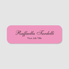 ミニマパーソナライズされたカスタマイズリスト名ピンク色 名札