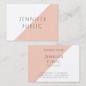 ミニマパーソナライズされたモダンエレガントリストテンプレート 名刺 (正面/裏面)