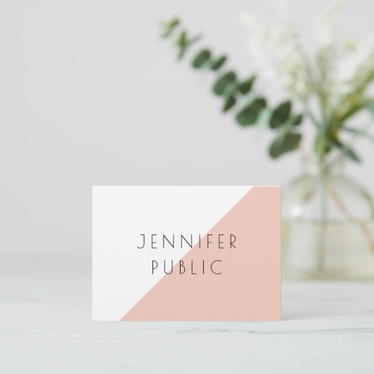 ミニマパーソナライズされたモダンエレガントリストテンプレート 名刺 (スタンド正面)