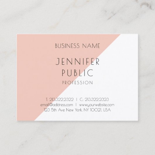 ミニマパーソナライズされたモダンエレガントリストテンプレート 名刺 (裏面)