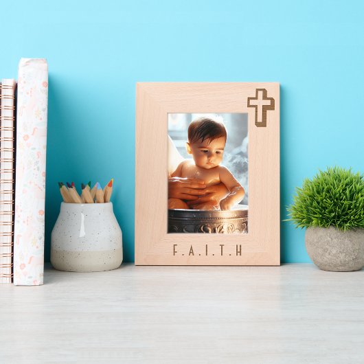 ミニマパーソナライズされたモダンリストのクロス記念 レーザー彫刻フレーム