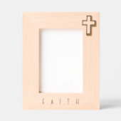 ミニマパーソナライズされたモダンリストのクロス記念 レーザー彫刻フレーム (正面)