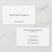 ミニマパーソナライズされたモダンリストの署名マット 名刺 (正面/裏面)