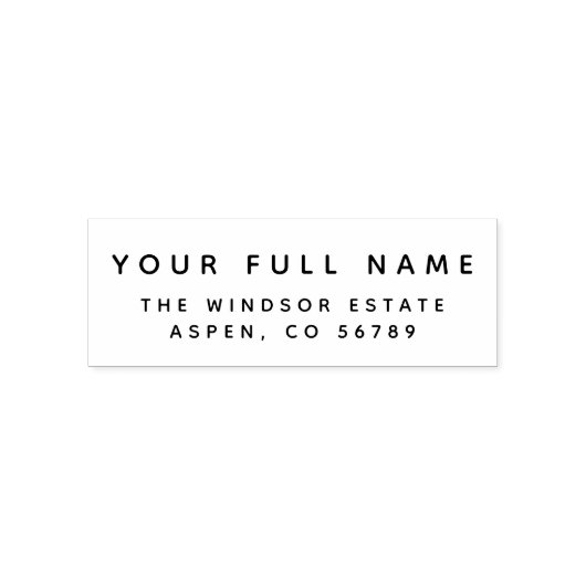 ミニマパーソナライズされたモダンリスト差出人住所 セルフインキングスタンプ (デザイン)