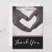 ミニマパーソナライズされたリストありがとう結婚カード サンキューカード (正面)