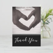 ミニマパーソナライズされたリストありがとう結婚カード サンキューカード (スタンド正面)