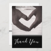 ミニマパーソナライズされたリストありがとう結婚カード サンキューカード (正面/裏面)