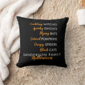 ミニマパーソナライズされたリストかわいいシックなハロウィーンシーズン クッション (ブランケット)